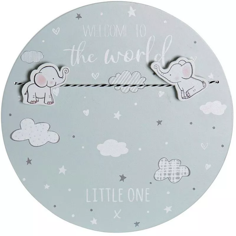 Portafotos Infantil The World Elefante Madera MDF (25 x 25 x 2 cm) 8424001724543 S3013018 - Dkd Home Decor barato