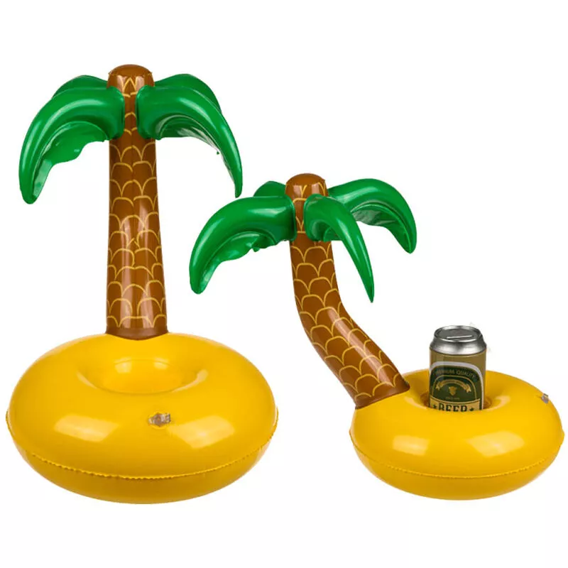 Portavasos Hinchable Forma Isla Palmera
