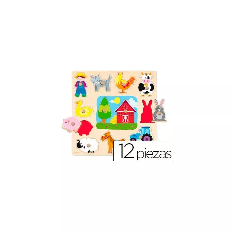 Puzzle diset silueta granja barato