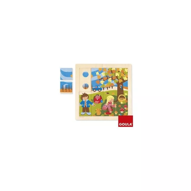 Puzzle goula madera otoño 16 piezas barato