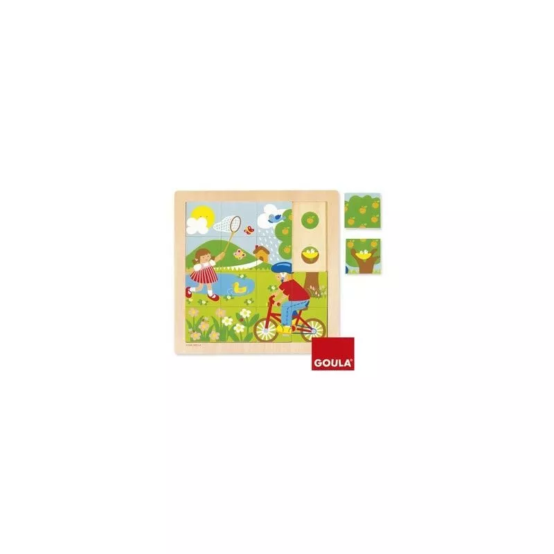 Puzzle goula madera primavera 16 piezas barato