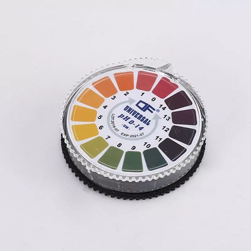 Qersta - 5m 0-14 ph ácido alcalino indicador rollo papel de prueba para agua orina Saliva suelo tornasol barato