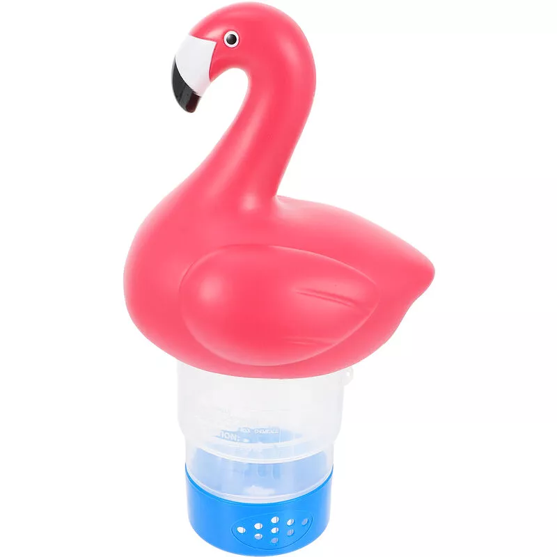 Qersta - Flotador de cloro para piscina Dispensador de productos químicos Flamingo lindo Dispositivo de dosificación barato
