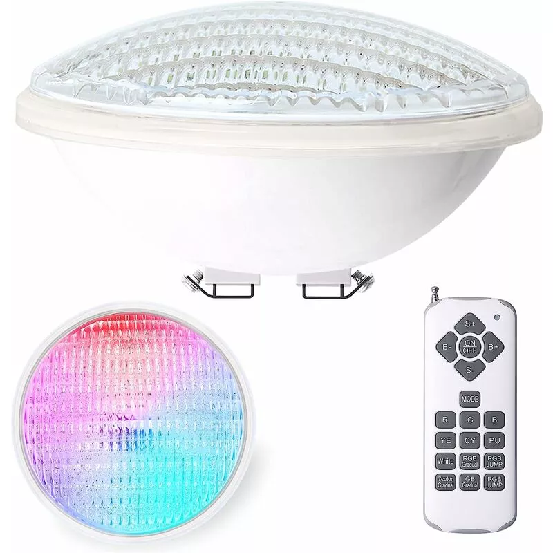 Qersta - Garden Pool 18W led Pool Light PAR56 Impermeable IP68 rgbw Pool Light Luz sumergible 12V dc/ac Full Color Led Spotlight con control remoto 7 barato
