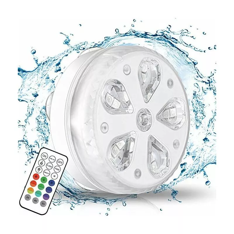 Qersta - Luz led sumergible para piscina a prueba de agua con control remoto rf
