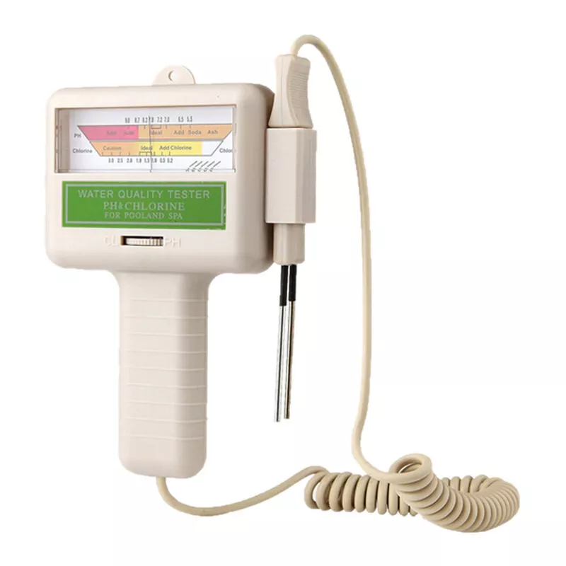 Qersta - Medidor de calidad del agua portátil ph Tester CL2 para piscina Spa Acuario PC101 barato