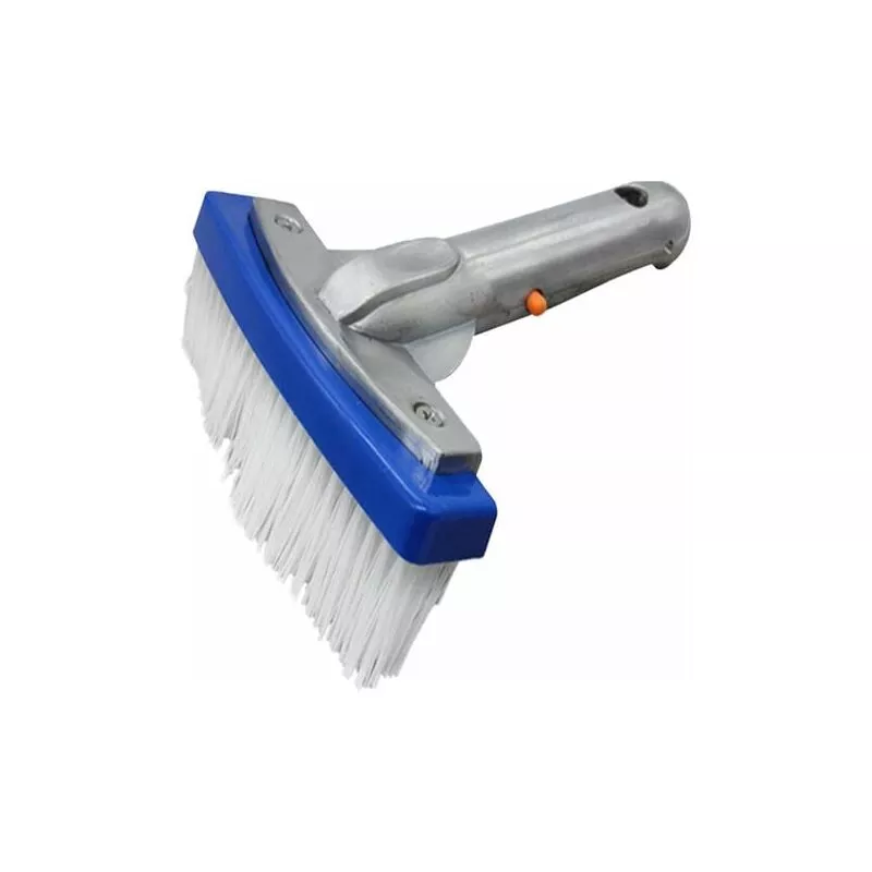 Qjvzw Paquete de 2 cepillos para limpieza de piscinas con mango de aluminio y respaldo reforzado con aluminio - Adecuado para limpiar piscinas