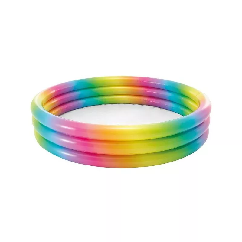 Rainbow Pool 3 Anillos Geometría inflable Multicolor 147x33cm 288LT 58439 barato