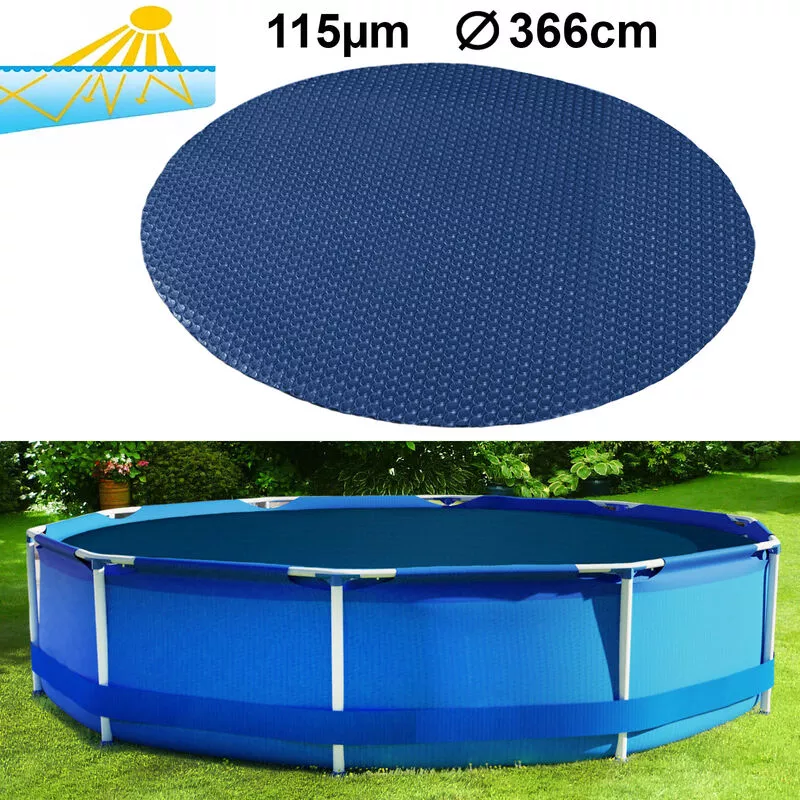 Ramroxx cubierta de piscina calentamiento negro/azul - 366 cm - Azul barato