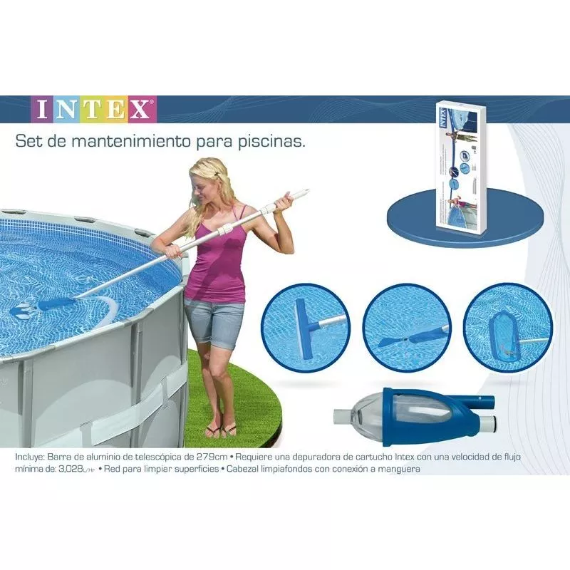 Recogehojas Pisc. 279cm M/telesc Kit Mant. 28003 - Intex barato