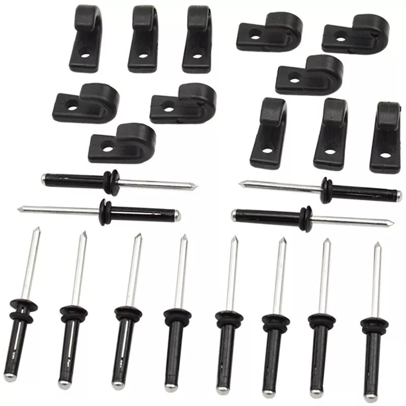 Remaches de aluminio Tri-Grip Nylon Bungee Amarre Cordon de choque Ganchos en forma de J Kit de gancho de amarre para kayak canoa botes barato