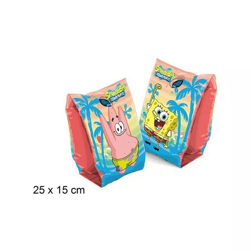 Reposabrazos inflables Bob Esponja Natación de piscina para la piscina para niños Mangas de 25x15 cm barato