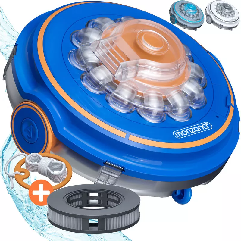 Robot Limpiafondos de Piscina Poolboy600 Aspirador Inalámbrico Automático Incl. Baterias Cargador Cordón Flotante y Filtro Poolboy600 blau (de) barato