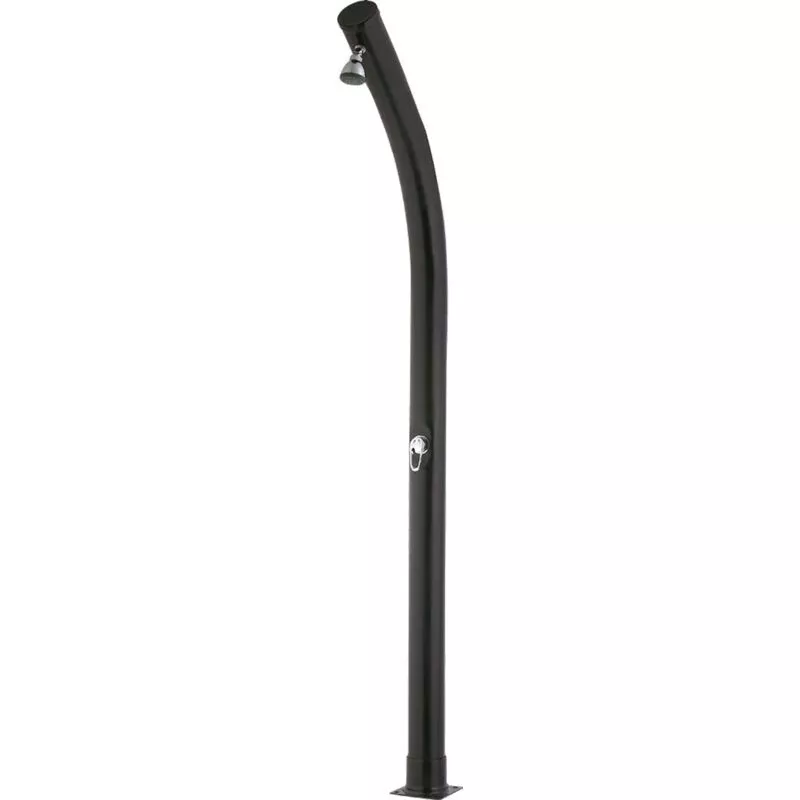 SIQUA Ducha Solar Jardin con Agua Caliente. Ducha Piscina Exterior.20L de Deposito. Ducha Curva Negra. Acero inoxidable. Ducha Solar Patio. barato