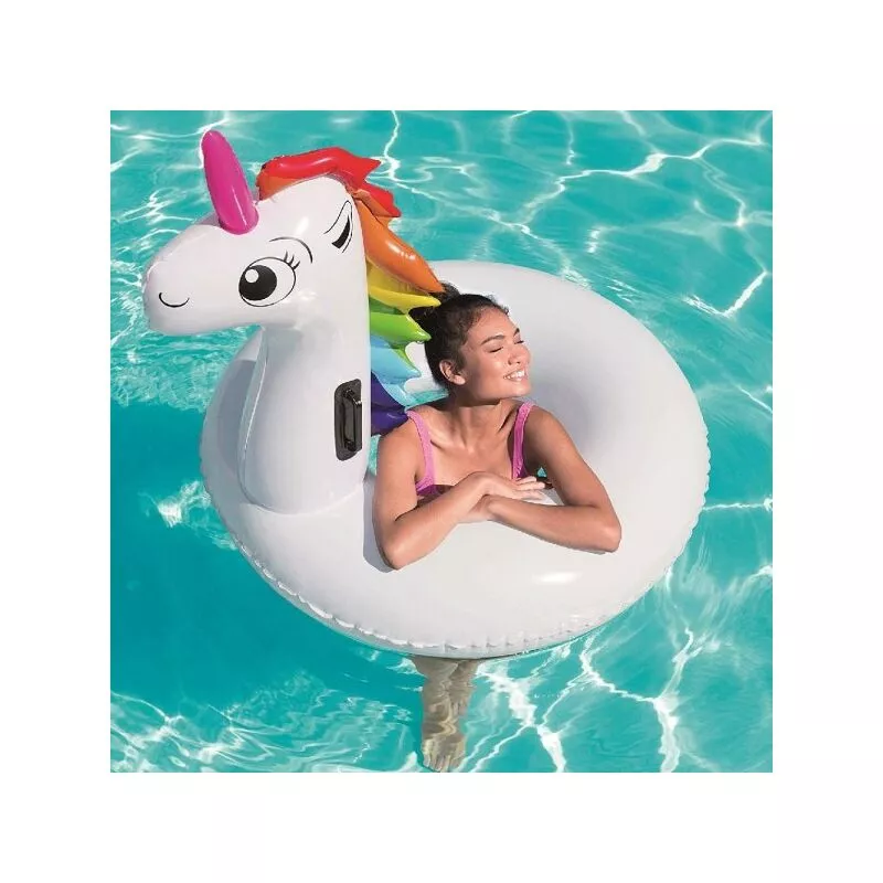 SafeGrotto Unicornio Rainbow White Rainbow White Ciambella 136 x 131 cm barato