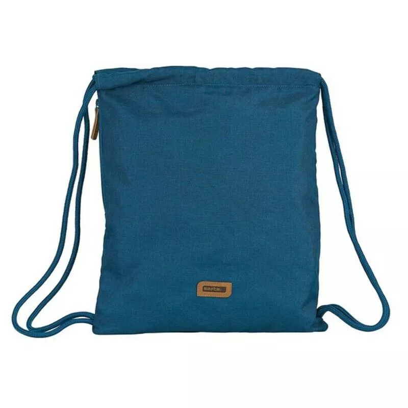Safta - Bolsa Mochila con Cuerdas Azul marino barato
