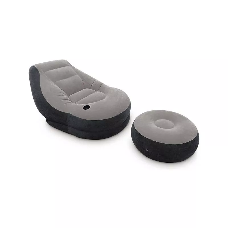 Salón 99x130x76 sillón de cm con pies de descanso 64x28 cm con 68564 Puerta de vidrio barato