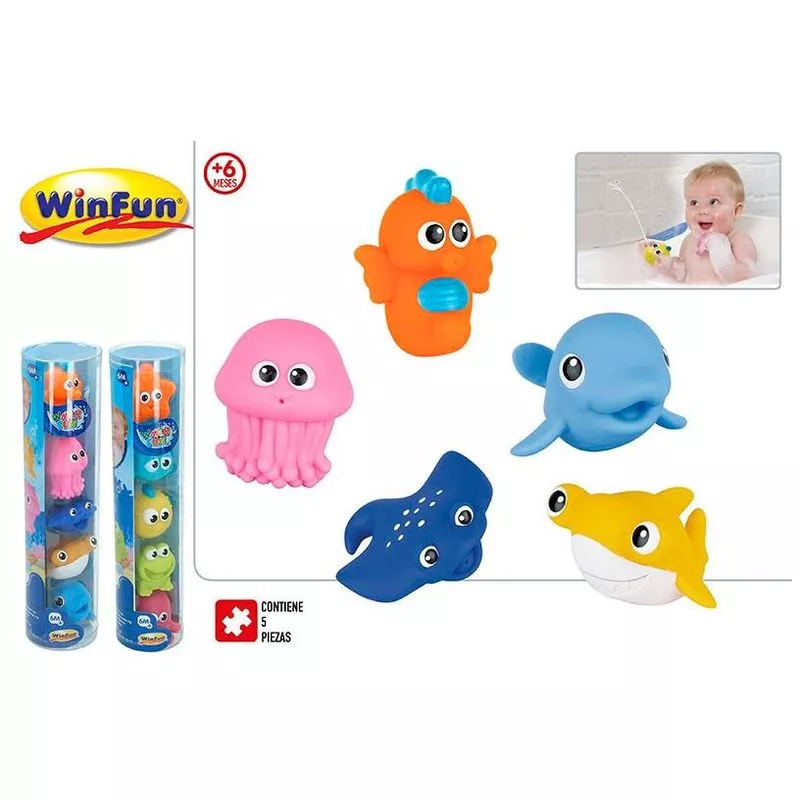 Set 5 Animales Pvc Baño 6M+ 2/S (Winfun) barato