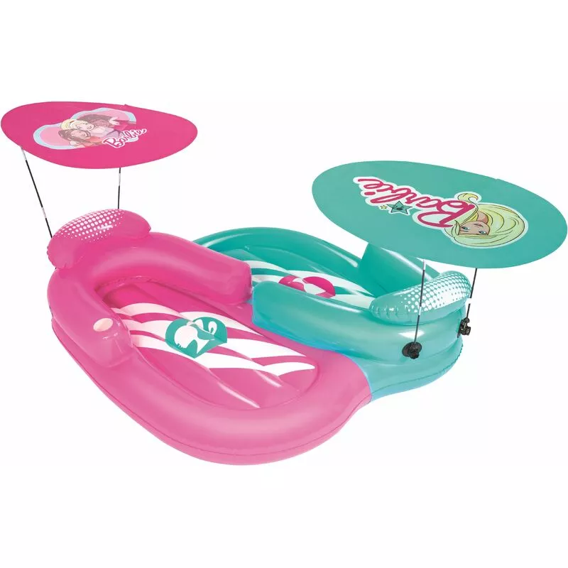 Set de Dos Colchonetas Hinchables Barbie Parasol 178x170 cm - Bestway barato