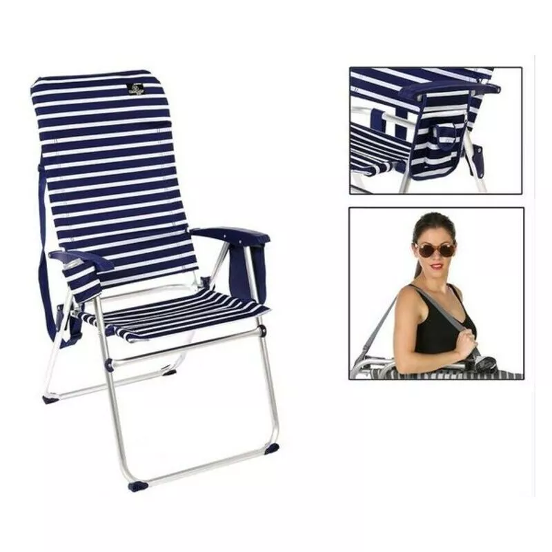 Silla Plegable Aluminio Azul marino - Bigbuy Outdoor barato