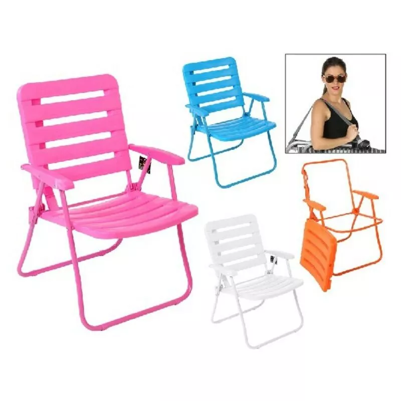 Silla de Playa PVC Acero (60 x 56 x 84 cm) 8437009097090 S1123665 - Bigbuy Outdoor barato