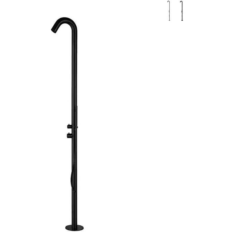 Sined - Columna ducha de exterior grifo alcachofa jardín piscina Alghero | Negro barato