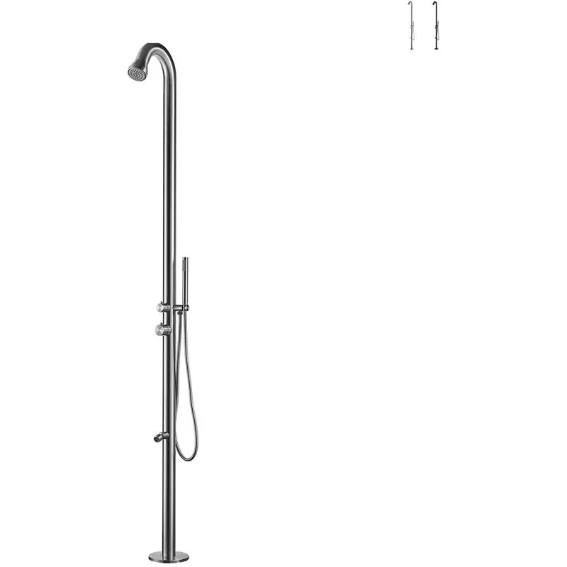 Sined - Columna ducha exterior jardín piscina ducha lavapiés Bosa | Gris barato