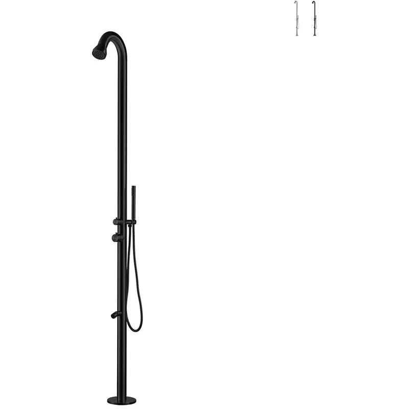 Sined - Columna ducha exterior jardín piscina ducha lavapiés Bosa | Negro barato