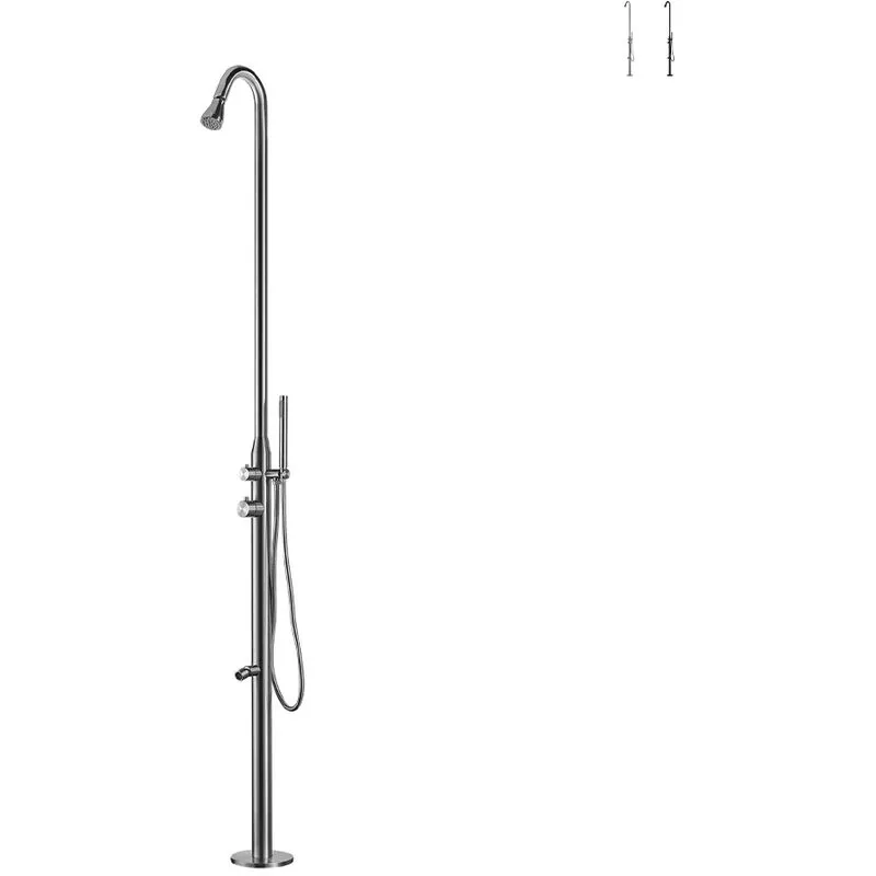 Sined - Ducha casa piscina jardín acero alcachofa lavapiés Stintino | Gris barato