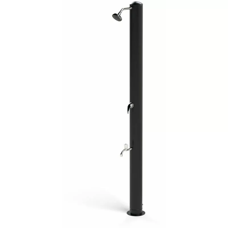 Sined - Ducha de jardín Acero inoxidable Negro cm 218x37x13 SOL-GN barato