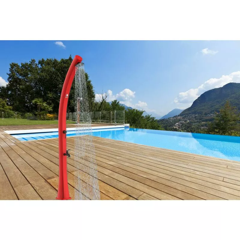 Sined - Ducha de jardín roja cm 20x21x226 sole-red - Rosso barato