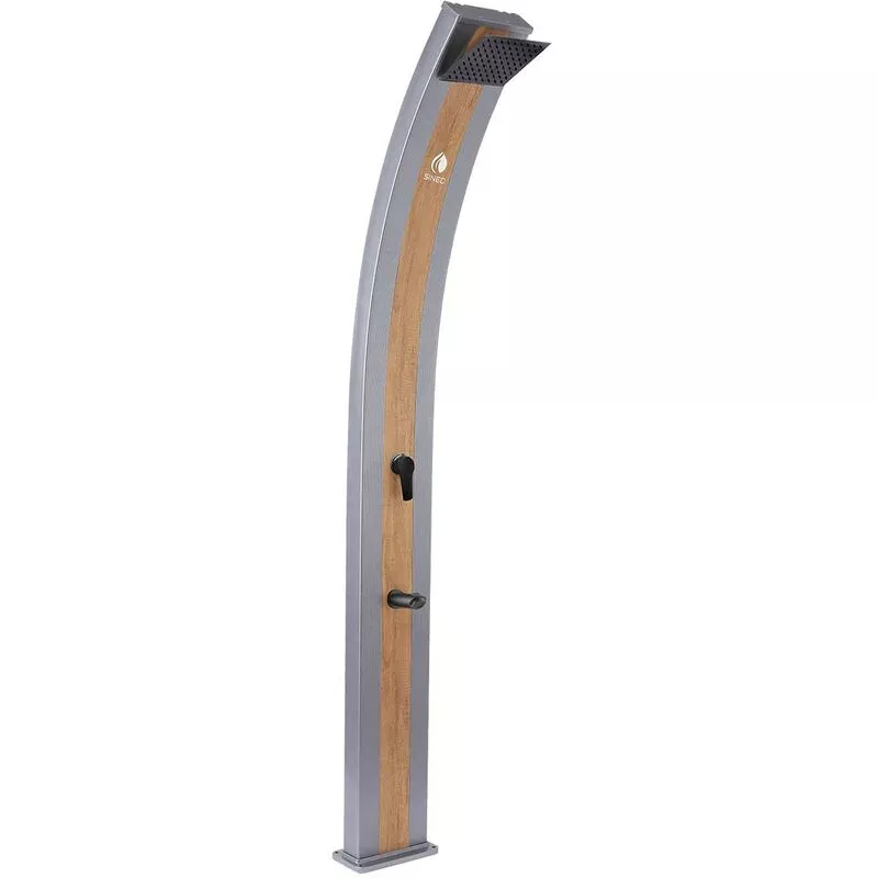 Sined - Ducha solar de aluminio gris cm 27