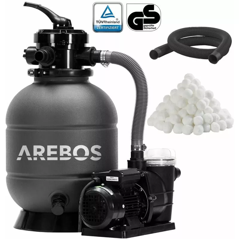 Sistema de Filtrado de Arena con Bomba de 400 w Sistema de Filtrado - Gris - Arebos barato
