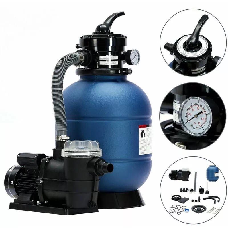 Sistema de Filtro de Arena con Bomba Sistema de Filtro de Arena con Bomba - Azul - Arebos barato