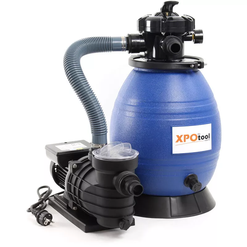 Sistema de filtro de arena 250W tanque de filtrado 26l y bomba autocebante 10000L/h piscina - Xpotool barato
