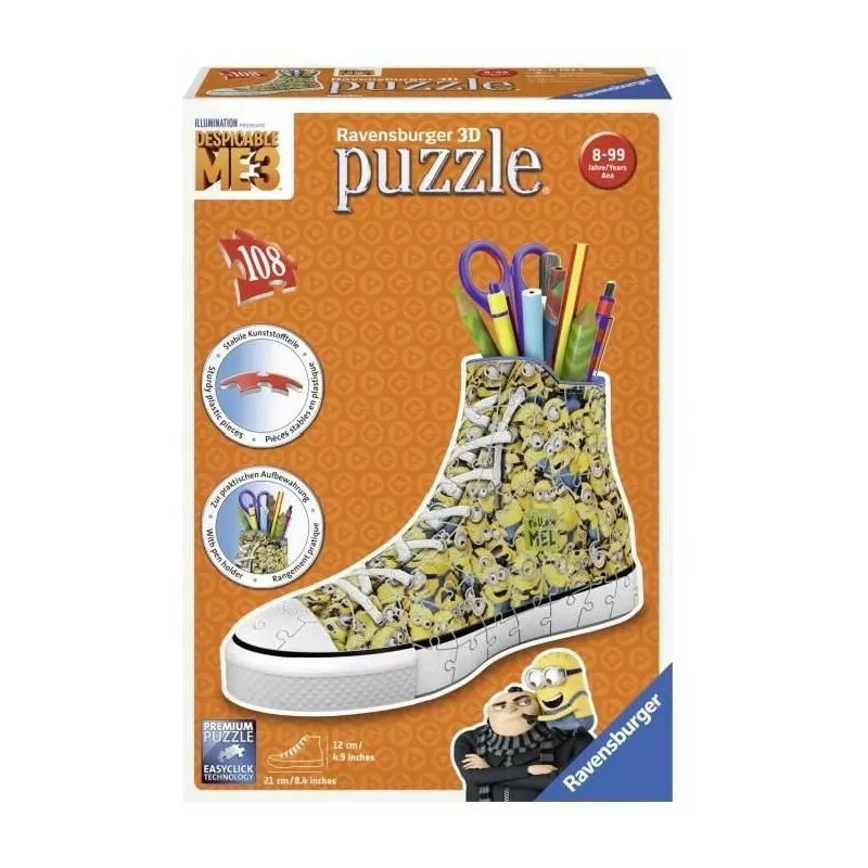 Sneaker: Minions Puzle 3D 108 pieza(s) Dibujos - Ravensburger barato