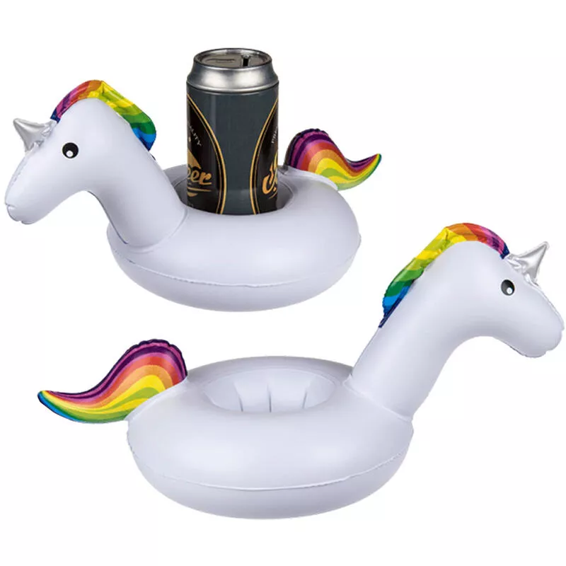 Soporte para Bebidas Unicornio Hinchable 30x18x14cm