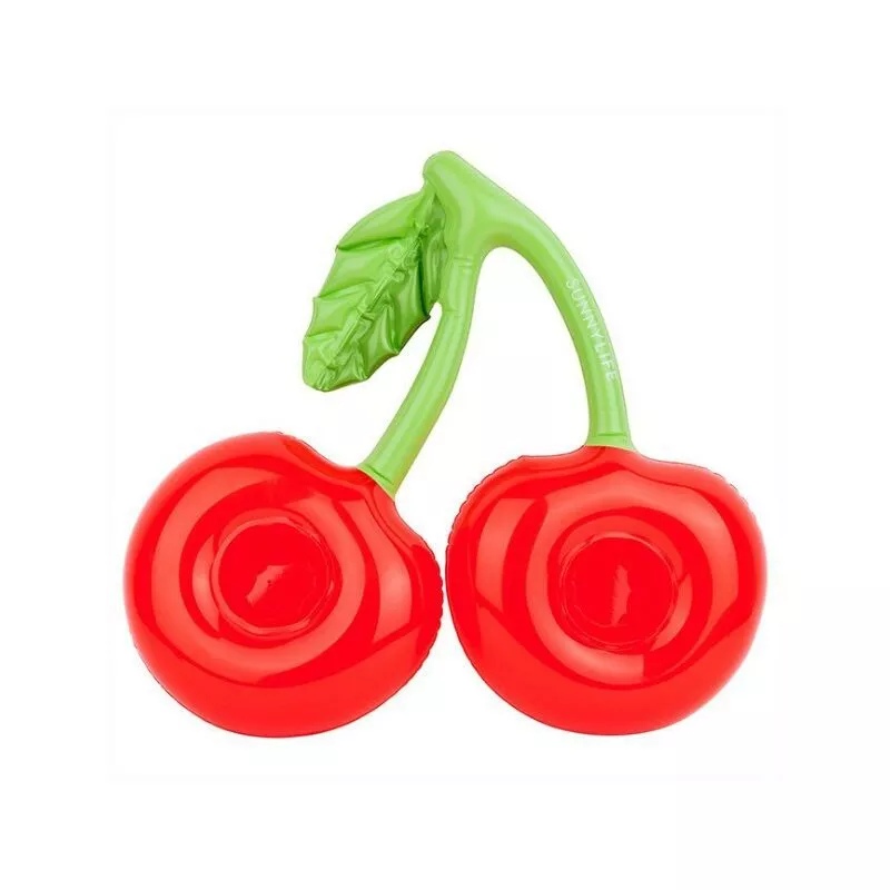 Soporte para bebidas con forma de cereza para piscina