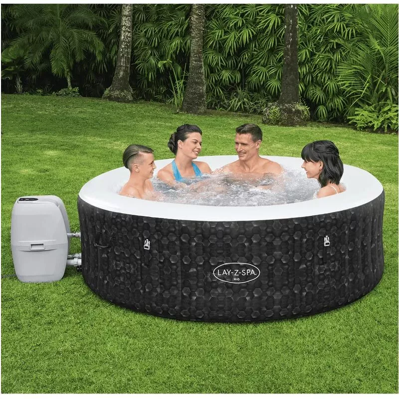 Spa Hinchable Bestway Lay-Z-Spa Rio Airjet para 4-6 Personas Cuadrado 60095 barato