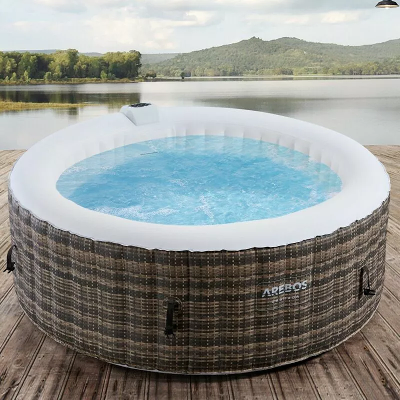 Spa Hinchable In-Outdoor Whirlpool Piscina Wellness Masaje ⌀ 180 cm - Arebos barato