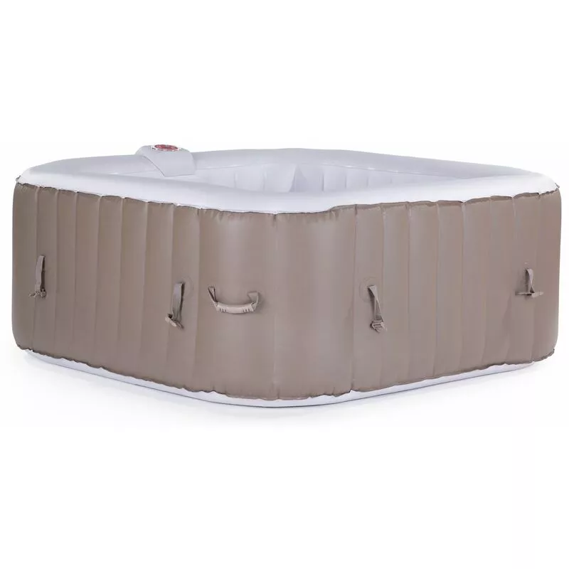 Spa hinchable - Monac en pvc - 6 personas - topo/ crema barato