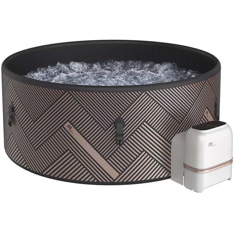 Spa inflable redondo de 6 plazas palma - Gris barato