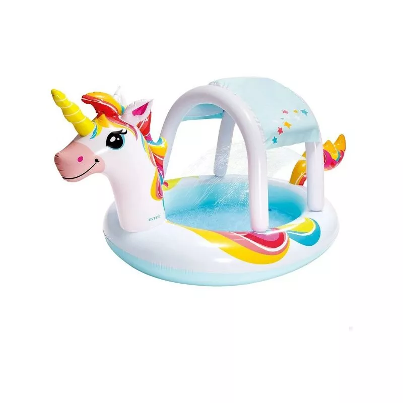 Spruzzo Natumming Pool Canopy Forma Unicornio inflable 254x132x109cm Niños 58435 barato