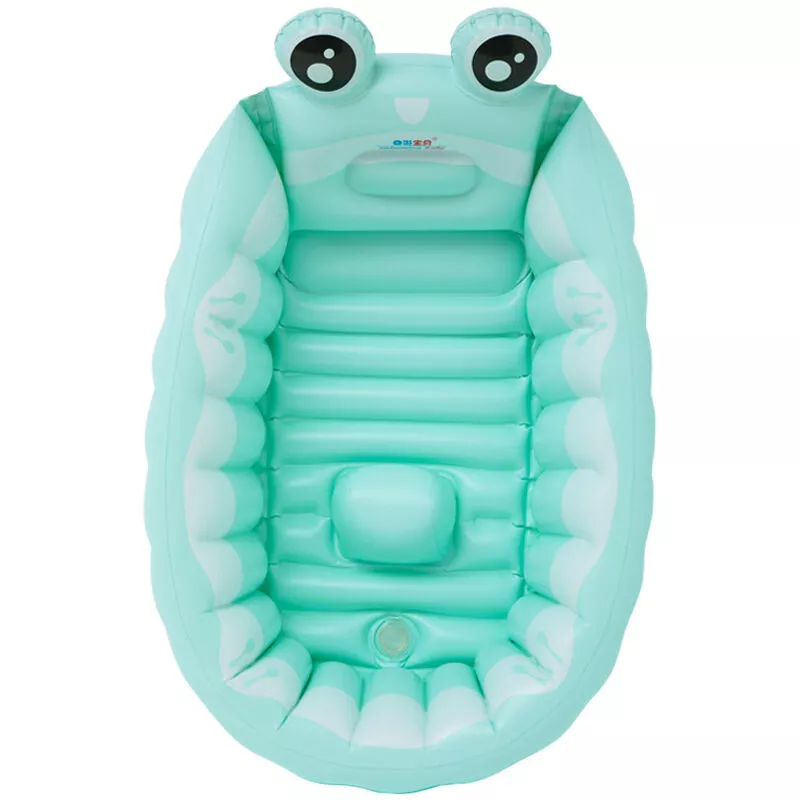 Sr Bañera inflable para bebés Bañera inflable verde Mini piscina de viaje plegable portátil para ayudar al bebé a bañarse Bañera de viaje barato