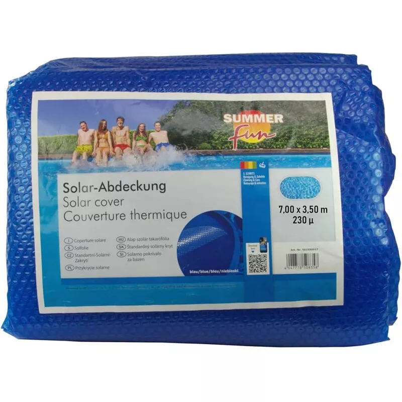 Summer Fun Cubierta solar para piscina ovalada PE azul 700x350 cm - Azul barato