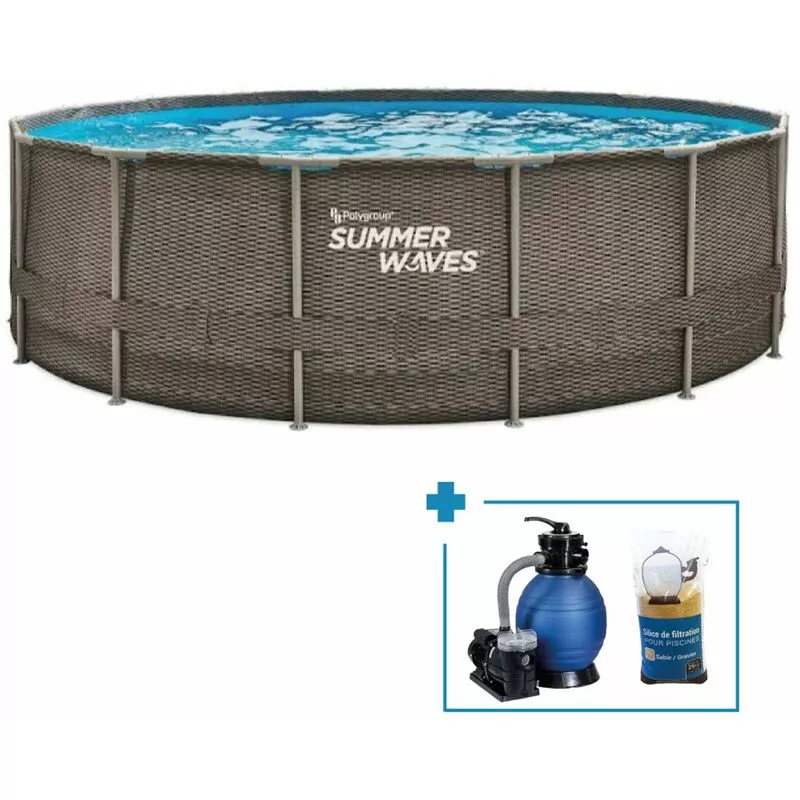 Summer Waves - Piscina desmontable tubular Active Frame redonda 4