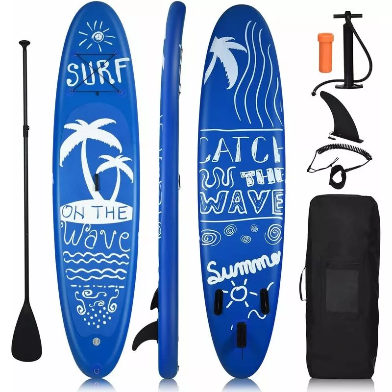 Tabla Hinchable Sup Board Paddle Surf 335x76x15CM Stand Up Set con Remo de Ajustable/Bomba/Línea de Seguridad y Bolsa de Transporte barato