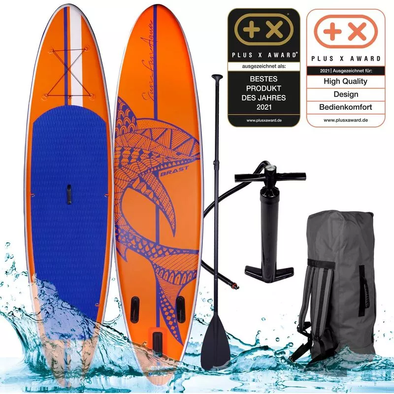 Tabla Paddle Surf inflable SHARK naranja 300x76x15 cm