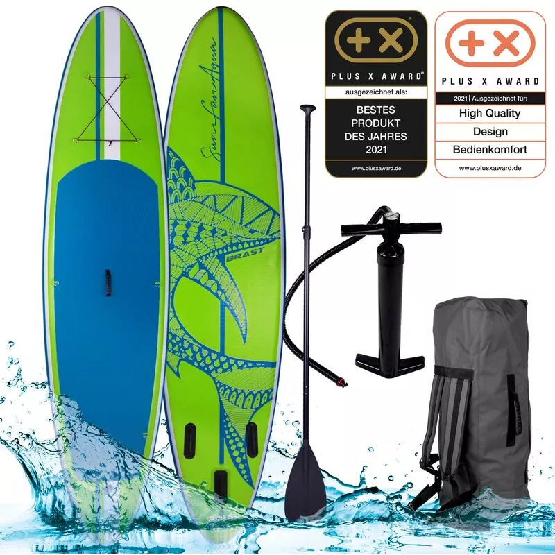 Tabla Paddle Surf inflable SHARK verde 300x76x15 cm