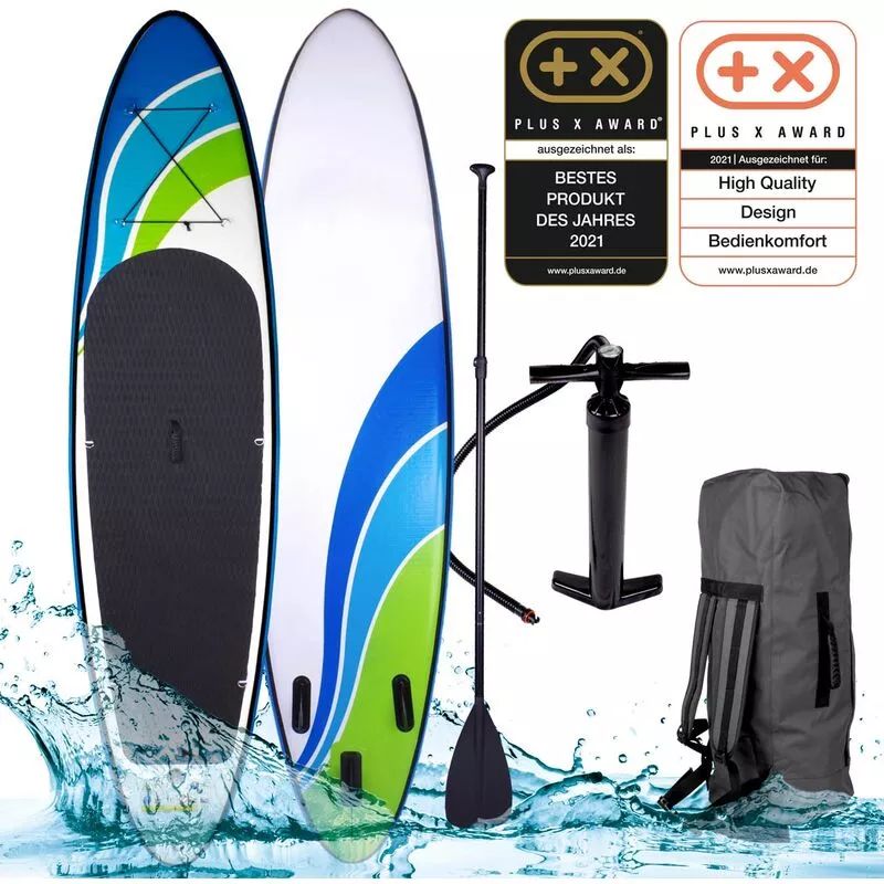 Tabla Paddle Surf inflable SPEED 320x76x15 cm + remo telescópico + mochila + bomba + kit de reparación
